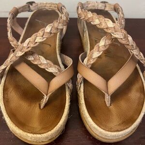 Blowfish Tan Braided Sandals